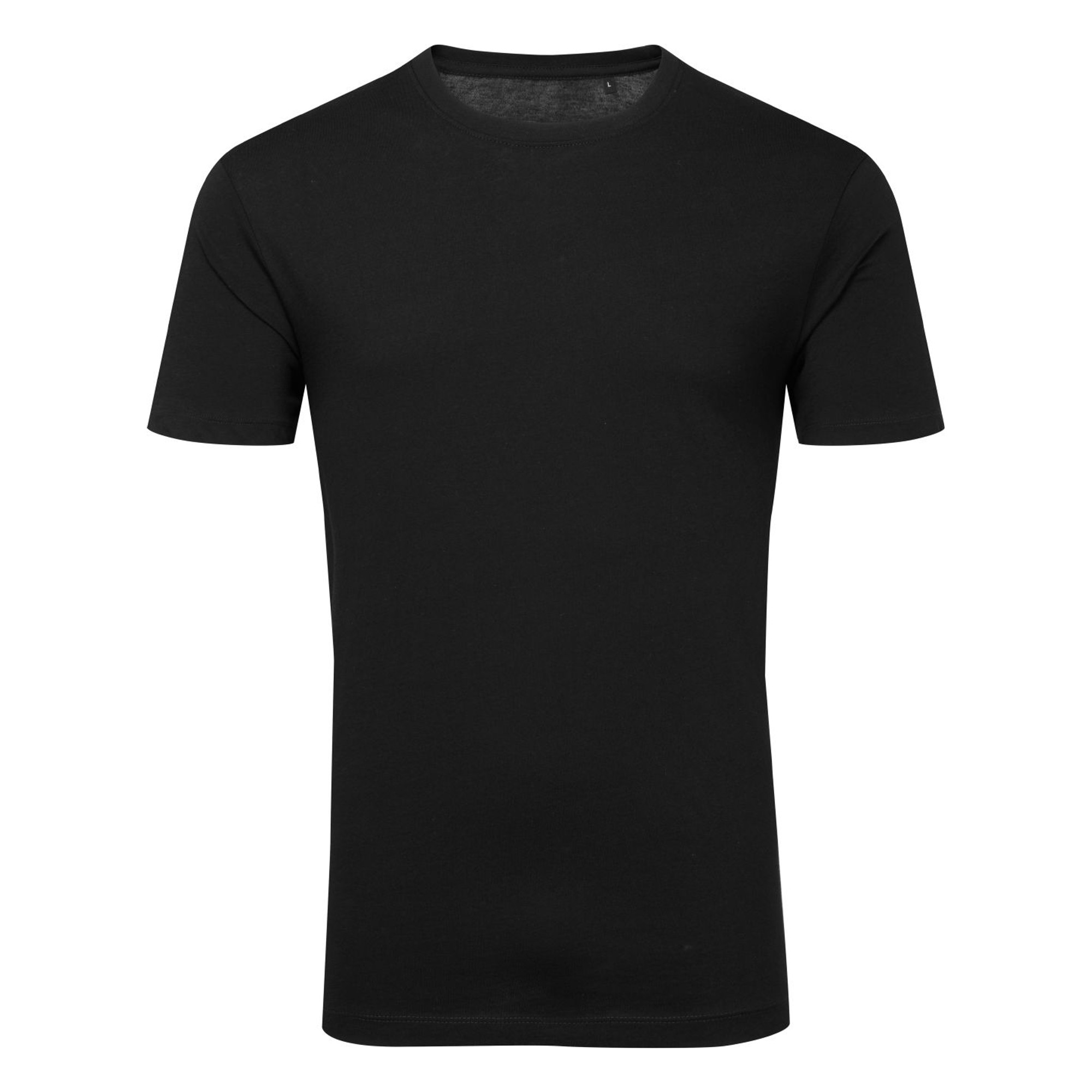 Black t-shirt with a fixed printed design