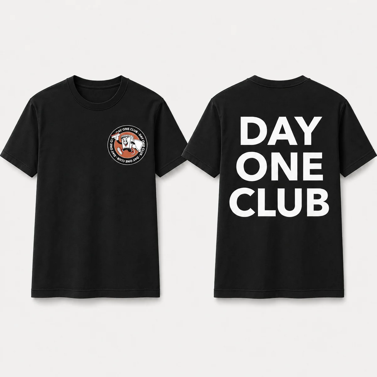 Black "Day One Club" T-Shirt